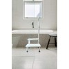 Double Step Stool with Handrail Heavy Duty 2 Steps Non