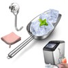 XGKHOM Ice Scoop for Freezer with Magnetic Holder, Stainless Steel