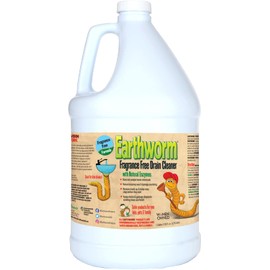 Earthworm Fragrance Free Drain Cleaner - Drain Opener - Natural Enzymes, Environmentally Responsible, Safer for Pets and Kids - 1 Gallon