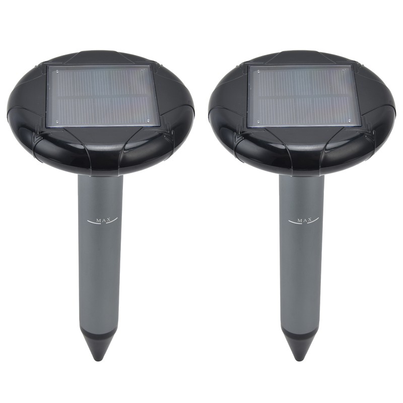 2PCS Ultrasonic Animal Repeller Solar Mouse Repeller Expeller for Outdoor