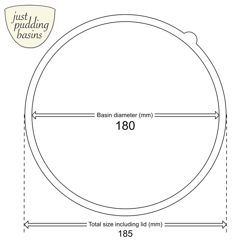 3 Pint Pudding Basin and Lid Pack of 2 Plastic