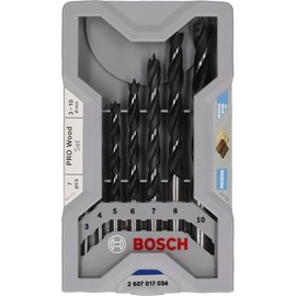 Bosch Juego 7un Broca Madera 3 Puntas 3-10mm