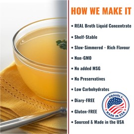 SAVORY CHOICE Chicken Broth Concentrate, 1 Box of 12 Packets (12g) - Gluten-Free, Diary-Free Broth Concentrate