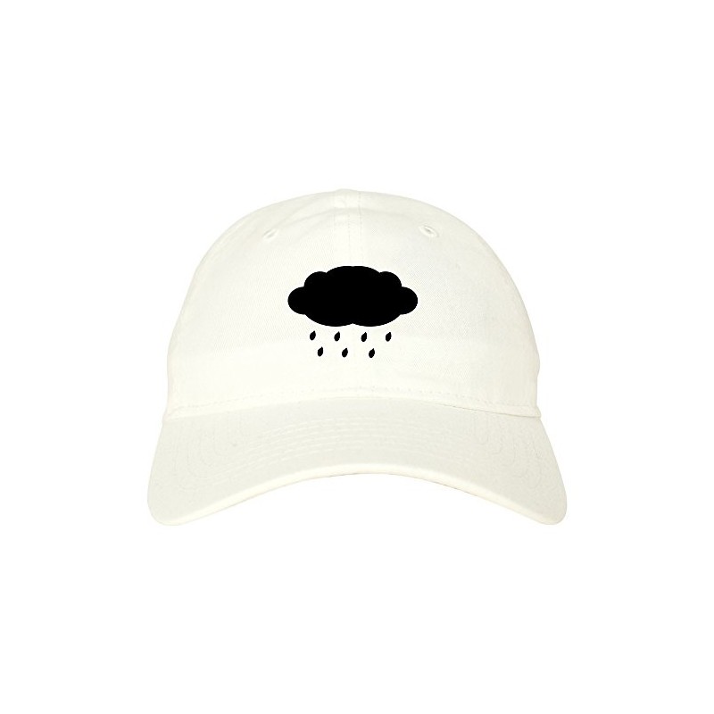 Rain Cloud Dad Hat Baseball Cap White