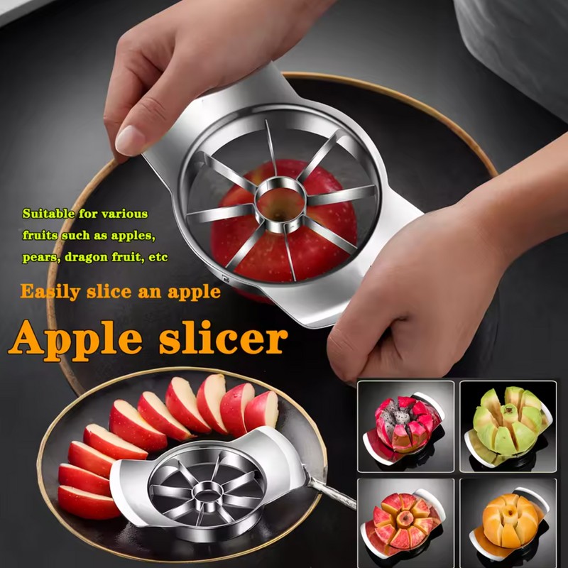 Stainless Steel Apple Slicer & Fruit Corer - Easy-to-Use Kitchen