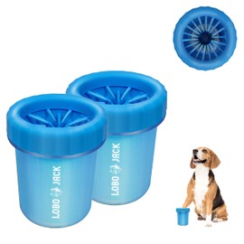 Dog Paw Cleaner, Portable Pet Cleaning 360º Silicone Washer Cup, for Small and Medium Breed Cats and Dogs (Blue) 2 Pack