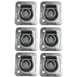 RAParts (6) Flush Mount D-Ring - 1.5" Recessed Tie-Down Anchor for Trailers Trucks Cargo