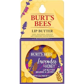 Burt's Bees Mantequilla de labios de origen natural 100% con manteca de karité y cacao, lavanda y miel, 1 lata