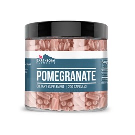 Earthborn Elements Pomegranate 200 Capsules, Pure & Undiluted, No Additives
