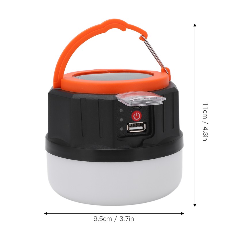 LED Solar Charging Bulb Lamp IPX4 Waterproof USB Rechargeable Super