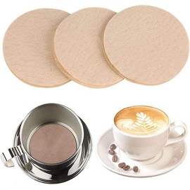 100 Pcs No.6 Coffee Filter Moka Pot Filter Paper Disposable Filters