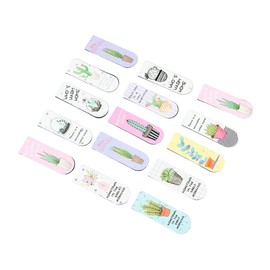 TEHAUX 30pcs Succulent Plant Themed Bookmarks Magnets for Page Marking Random Style
