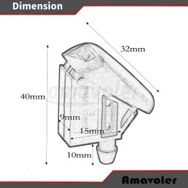 Amavoler Windshield Washer Nozzles Wiper Spray Replacement Fit For Ford Focus 2 MK2 2004-2010 2011.OEM:bm511766ab