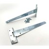 2PK 200mm Zinc Tee Hinges with Fixings. 8" T-Hinges for