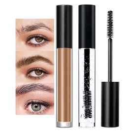 DAGEDA Eyebrow Setting Gel, Clear and Dark Brown Brow Fix Gel, Waterproof And Sweat-Proof Eyebrow Repair Liquid Brows Styling Beauty Salon Home Use Makeup, 1.81oz