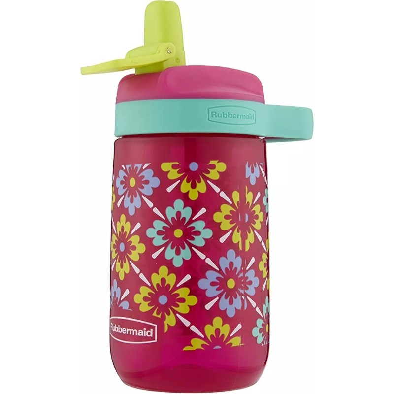 Rubbermaid Botella Leakproof Infantil Rubbermaid® Pink Flowers, 414 Ml