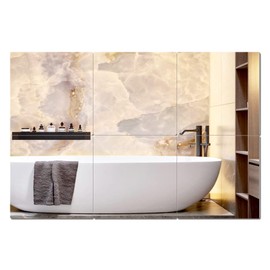 Jitejoe Wall Mounted Full Length Mirror Tiles, 12"x12" Square, Flexible Acrylic Material, Easy to Assemble, Can Be Used in Bedroom, Living Room, Gym, Dance Studio, Bathroom