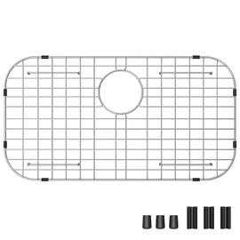 Sink Protector Grid 26-1/16" x 14-1/16", Rear Drain with Corner Radius 3-1/2", 304 Stainless Steel Material Rear Drain