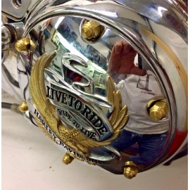 wcc 6 BRASS FLAT TOP HAT DERBY COVER BOLT KIT 2003 up Harley SPORTSTER XL HD 72 48