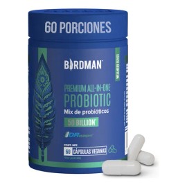 Birdman Premium All-In-One Probiotic | Probióticos con 50 Billones de UFC | Sin Aditivos | 60 Porciones | 60 Cápsulas