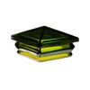 Woodway Glass Pyramid Post Cap, fits 3.5" Post, Forest Green,