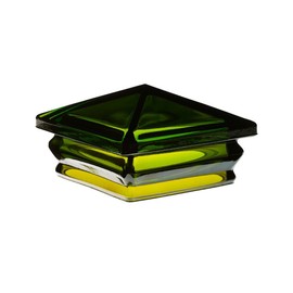 Woodway Glass Pyramid Post Cap, fits 3.5" Post, Forest Green, 1 PC