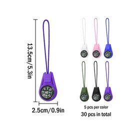 Kellegour 30 pcs Small Compass Bulk,Mini Compass for Kids,Mini Pocket Compasses,Mini Compass Survival,Compass Keychain,Multi-Color Outdoor Camping Hiking for Navigation and Orientation,Party