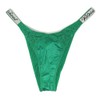 Victoria's Secret Very Sexy Bombshell Shine Brazilian Panty, Lucky Green/Script,