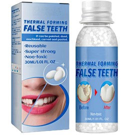Temporary Tooth Filling Kit, Dental Repair Beads for Mending Gaps and Chipped Tooth, Moldable False Teeth Replacement, Moldable False Teeth Filling for Fake Dental Repair