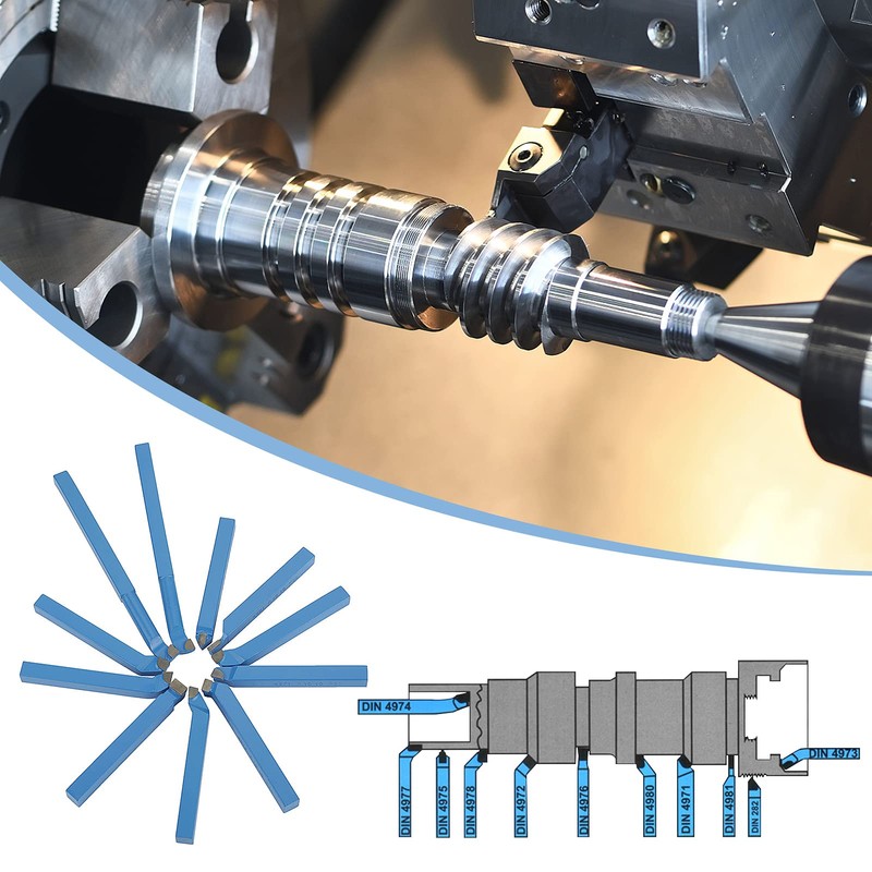 Cocoarm Turning Chisel Set 11 Pieces Lathe Tool 8 ×