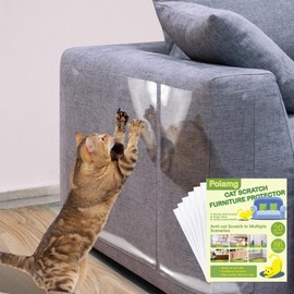 Anti Cat Scratch Furniture Protector-20 Pack Single Side Couch Protector for Cats, Self-Adhesive Cat Tape for Furniture, Clear Cat Scratch Deterrent for Furniture Door Walls