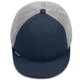 Croogo Men's Umpire Cap, Mesh Cap, Short Brim, Soft Hat, Breathable, Solid, Simple, Work Hat, Waterproof, Skateboarding, Running, Golf, Outdoor Activities, G-ASB01-Blue