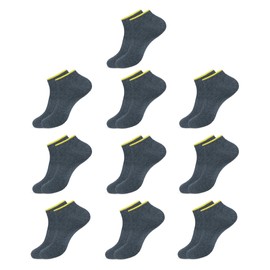 BALENZIA Mens No Show Socks |Pack of 10| Non Slip Invisible Low Cut Athletic Running Novelty Casual Invisible Liner Sock
