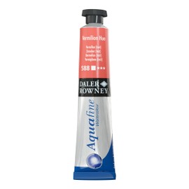 Daler-Rowney Aquafine Watercolour Paint, Aluminium Tube, 0.27oz - 8 ml, Vermilion Hue