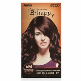 Sehwa Hair Dye Behappy Hair Dye 6M Deep Dark Red Brown (W61FA79) - Basic Product / 세화 헤어염색약 비해피 염색약 6M 딥다크레드 브라운 (W61FA79) - 기본상품