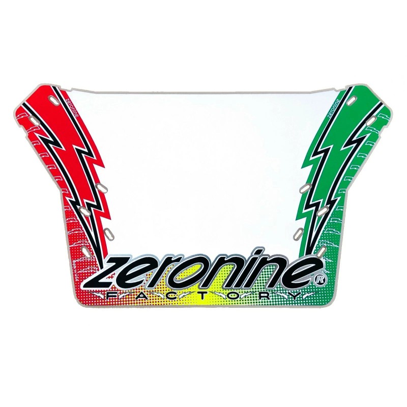 ZeroNine "Lightning Bolt" BMX Numberplate - Red/White/Blue