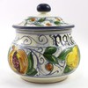 Hand Painted Italian Ceramic Garlic Jar Venezia - Handmade in