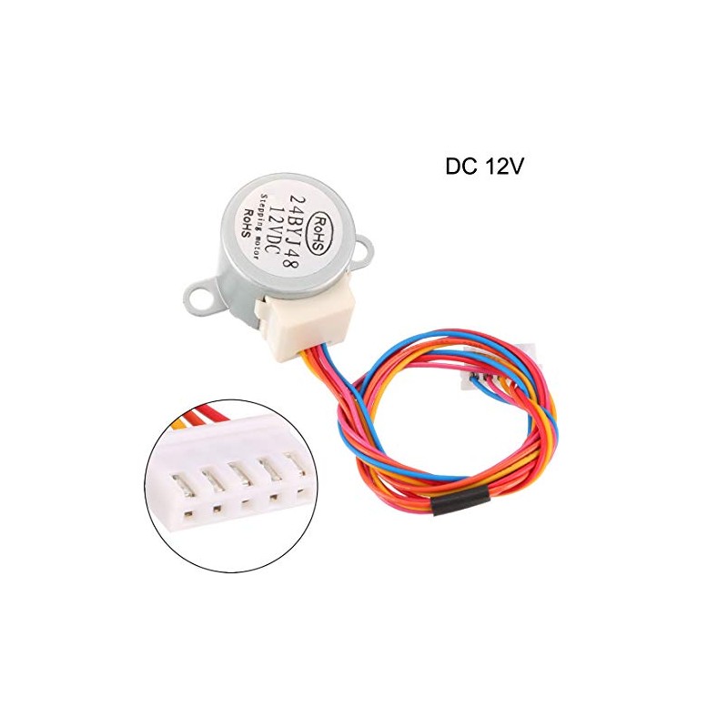 uxcell 2PCS 24BYJ48 DC 12V Reduction Stepper Motor Micro Reducer
