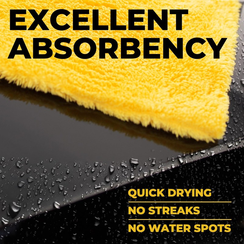 Edgeless Microfiber Towels for Cars – 6pk (12”x12”) - 540