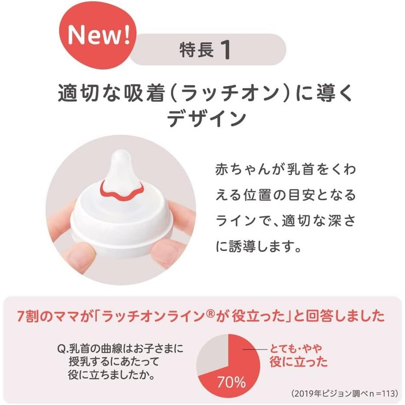 Pigeon Breast Milk Feeling Nipples 1 Month S 2 Packs