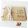 ABOOFAN Wedding Guest Book Elegant Wooden Sign-in Book for Weddings