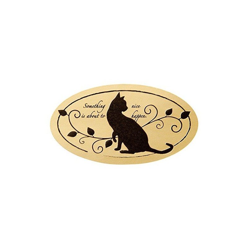 Elegant Cat Gift Stickers, Gold/Gold (100 Sheets) ELC-1S