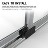 Sliding Shower Door Bottom Guide Fit for Glass Sliding Shower