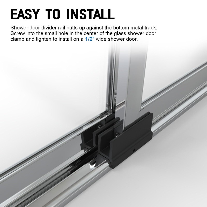 Sliding Shower Door Bottom Guide Fit for Glass Sliding Shower