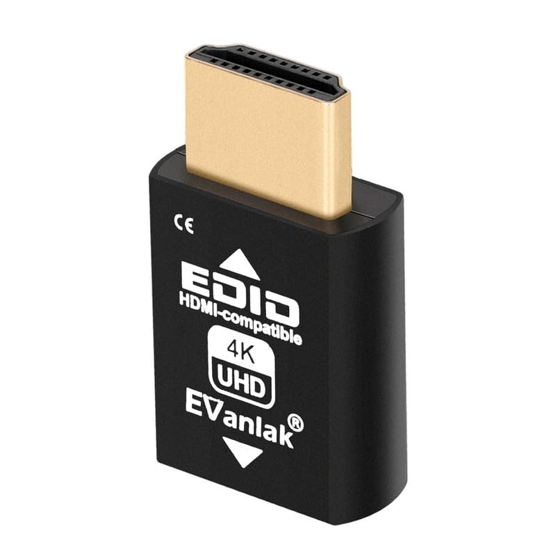 EVanlak Mini HDMI EDID Emulator Passthrough - 1080p to 4K@60Hz