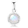 MATERIA by Matthias Wagner Round Moonstone Pendant Silver 925 for