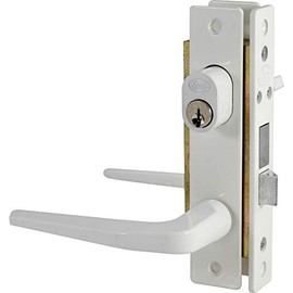 Lock 16CL Cerradura clásica para puerta de aluminio función doble, blanco, llave estándar