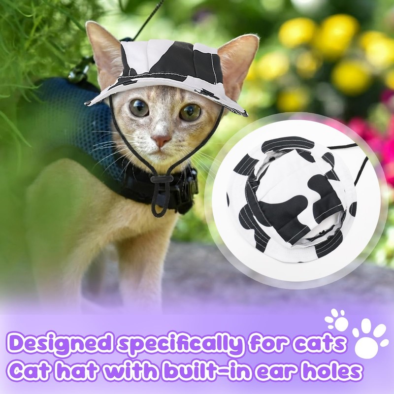 Zhamate 4 Pcs Cat Hats for Cats Only, Cat Sun