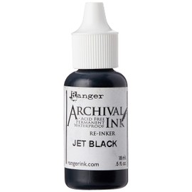 Ranger Archival Pad Reinker .5oz, Jet Black