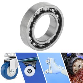 ACROPIX 6801 Deep Groove Ball Bearings P6 12x21x5mm Lubricated Bearings Open Type Silver Tone Scooter Skateboard Wheel